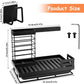 Kitchen Sink Organiser, Black, Sponge Holder, Kitchen Organiser, Sink Dish Cloth Holder Organiser, Sink Organiser, Sponge Holder for Kitchen Sink Storage & Organisation (Black)