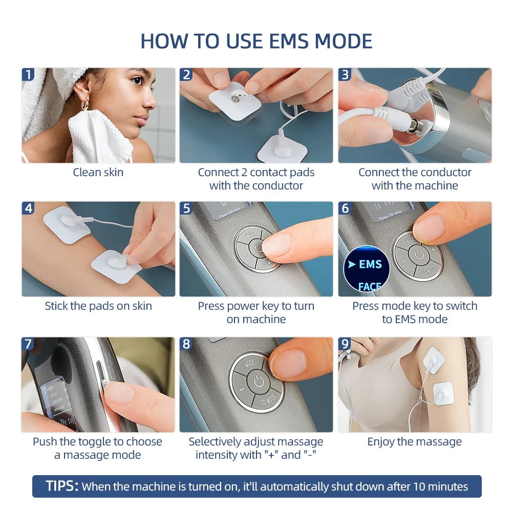 Body Slimming 8-IN-1 Machine ,Anti-Cellulite Fat Burner Skin Lift Tighten Massager - Available In Black or White