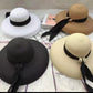 Ladies Big Bow Vintage Straw Sun Hat- Various Colours