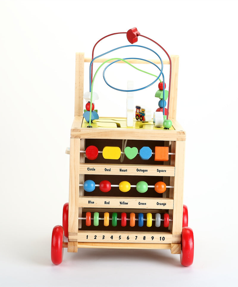 5 in 1 Wooden Educational Baby Walker