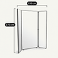 MFurn Folding Full Length Mirror, Three-Panel Freestanding Dressing Mirror, 170x150cm