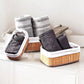 MHome  3-Piece Bamboo Basket - Bathroom and Kitchen Organizer, Wicker Organizer Set