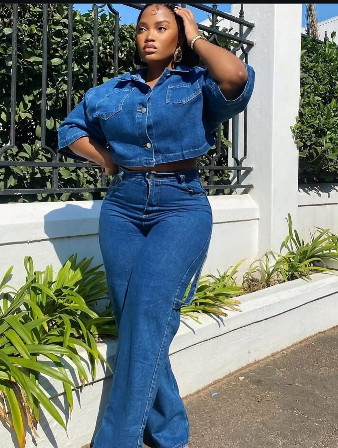 Ladies Chic Denim 2pc Suit-Various Sizes
