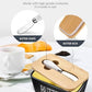 MHome Ceramic Butter Dish With Bamboo Wooden Lid & Butter Knife-Various Colours