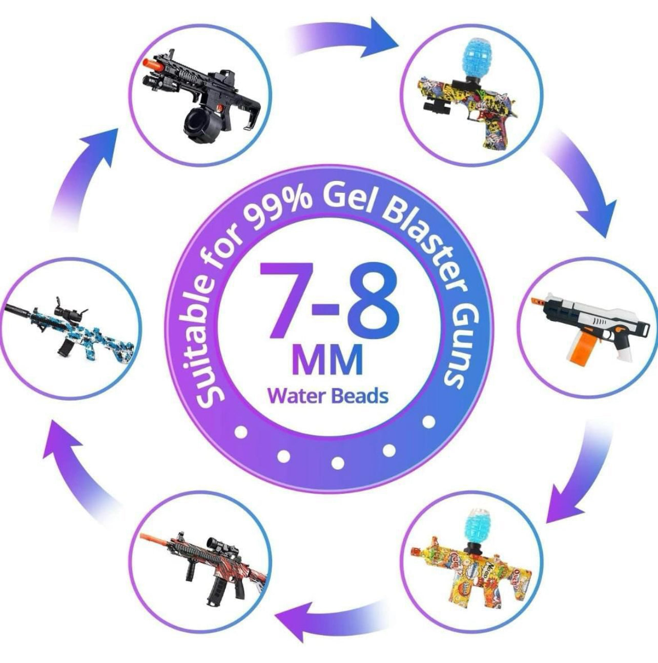 Water Gel Ball ( For Blaster Gun)
