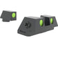 Glow in The Dark Night Sights Compatible with Glock- Standard Height - Black