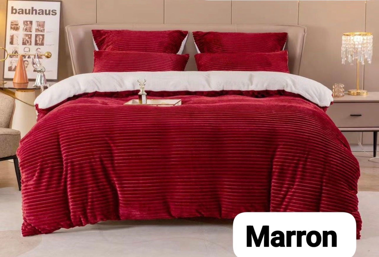 MHome 5pc Corduroy Comforter Set-Various Colours