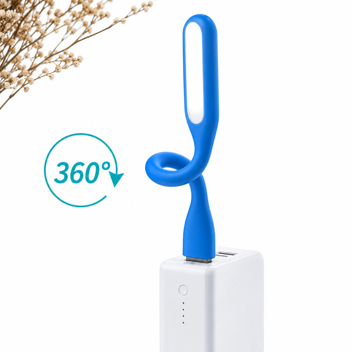 Flexible USB LED Reading Light, Mini Bendable Lamp for Laptop and Power Bank