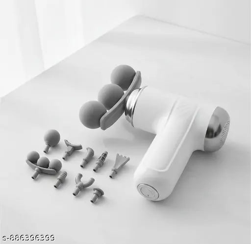MTech 9 In 1 Mini Gun Massager Machine for Pain Relief - Body, Neck, Shoulders, Back, Arms & Feet Massager- 6 Speed Type-C Charging for Muscle Pain Relief Recovery