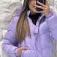 Ladies Hooded Cropped Puffer Jacket-Various Colours