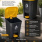 MHome Garbage Cans for Kitchen Plastic Rectangular Trash/Garbage Can with Lid 20L