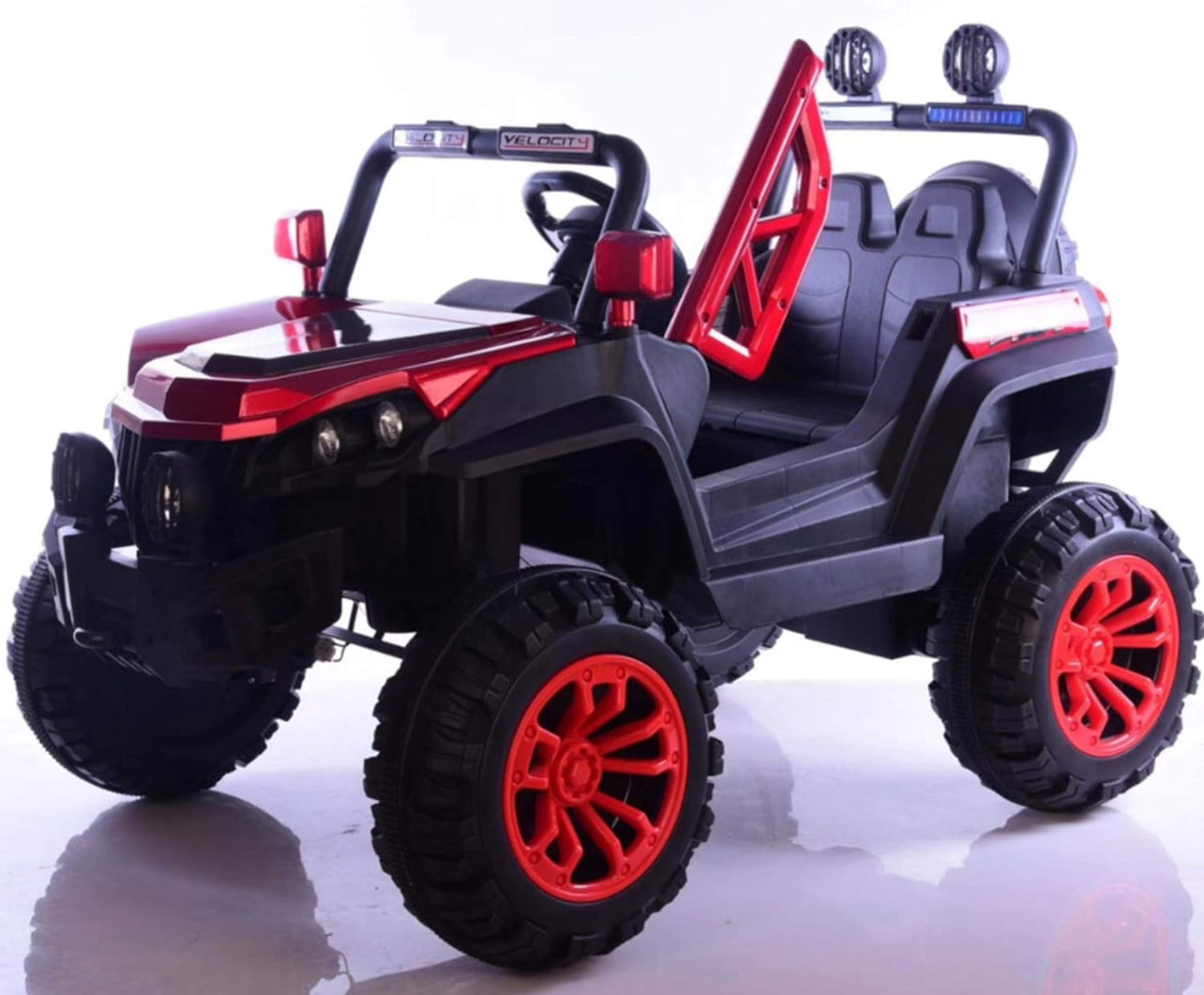 Kids Ride on Jeep with 12V Rechargeable Battery, Music, Lights and Remote Control, Red TTF2018
