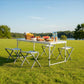 MHome Folding Camping Table With 4 Chairs Set 120x60cm
