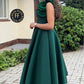 Summer New Ruffle Leaf Edge High Waist A-shaped Skirt Banquet Party Dress-Various Colours