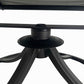 MFurn Glaiza 5-Piece Black & Grey Patio Dining Set with Swivel Chairs