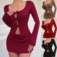 Ladies Sexy Bow Front Top/Skirt-Various Colours