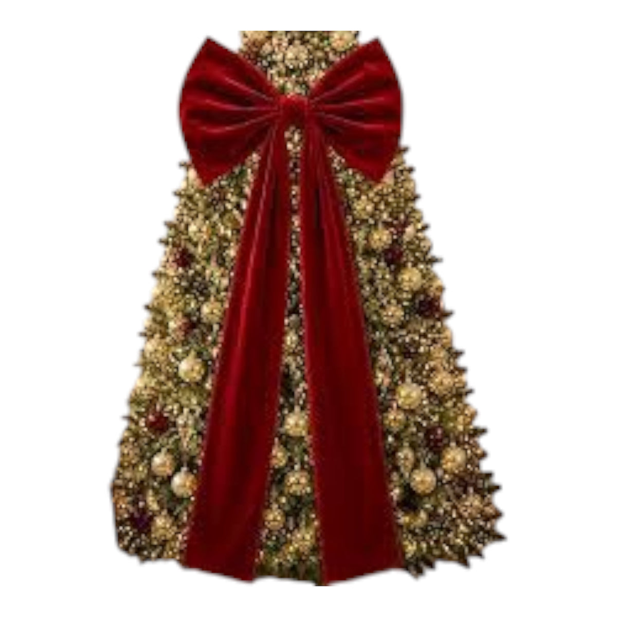 Christmas Tree Topper Bow, Extra Large Red Velvet Bows for Home Christmas Tree Toppers Wreath Wall Room Party Holiday Decor 60x180cm