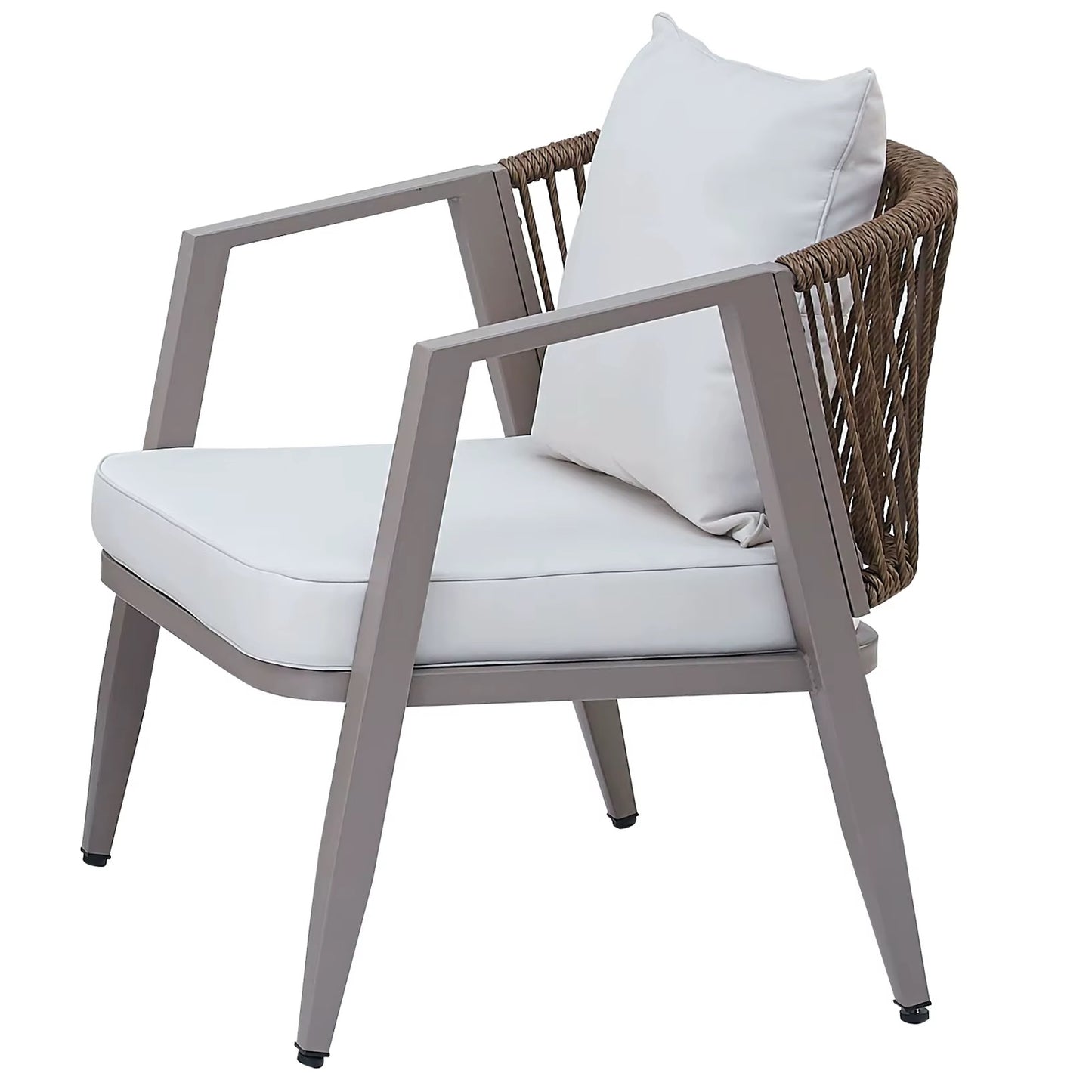 MFURN Pesci Woven Rope Style Outdoor Patio Set 4pc