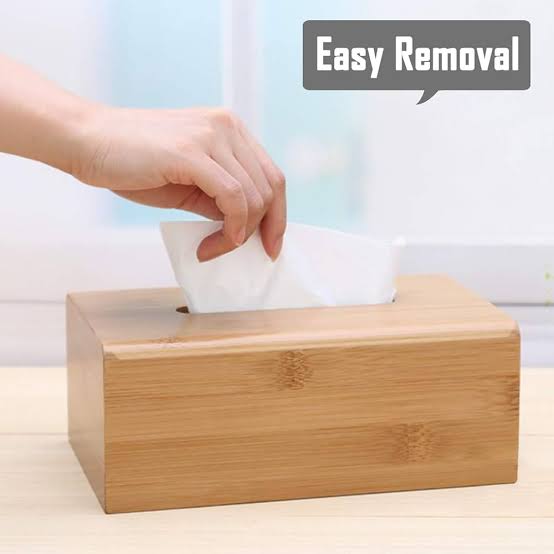 MHome Bamboo Tissue Box