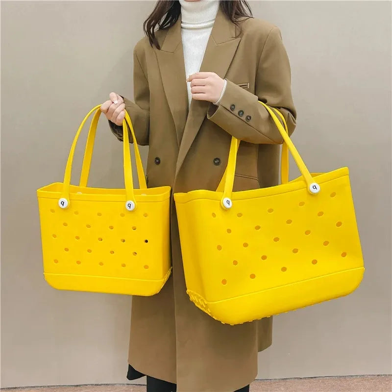 Silicone Beach Bag Custom Tote Fashion Eva Plastic Beach Bags Women Summer - Various Colours