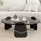 Living Room Coffee Tables Floor Modern Elegant Glass Bedroom Coffee Tables Center Round Home Furniture 2pc Nesting Set