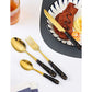 Classic 24 Piece Gold With Marble Handle Dinner Cutlery Set - Various Colour Options
