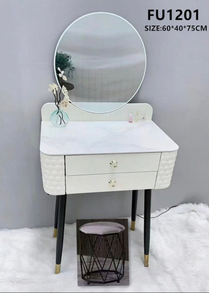 MFurn Compact Dressing Table LED Mirror-Various Colours