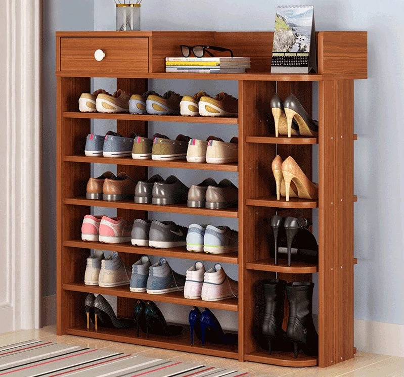 MFURN 7 Tier Multi-Layer Shoe Stand With Cabinet Shelf