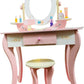 Generic
Toddler Fantasy Vanity Beauty Dresser Table Play Set with Chair, Fashion & Makeup Accessories for Kid and Pretend Play, Toy,Wooden Dressing Table And Stools, Dresser Table,3,4,5 Age Kids (PINK)
