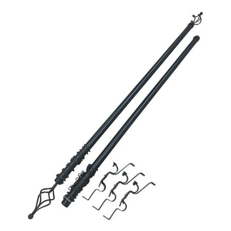 Expandable Curtain Double Rod With Twisted Cage Finial - 3m