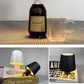 Portable and Rechargeable Black or White Bottle Topper Lamp