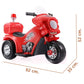 Kids Ride On Electric Police Motorcycle - Red/Blue
