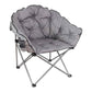 MFURN Padded Cushion Outdoor Folding Lounge Patio Club Chair, Gray