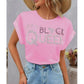 Women Black Queen Short Sleeve Cotton T-shirt