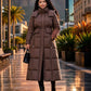 Ladies Stylish SlimFit Long Puffer Jacket-Various Colours