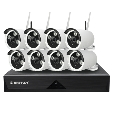 8 Channel 8 Way Wireless CCTV Camera Surveillance Kit - Jortan