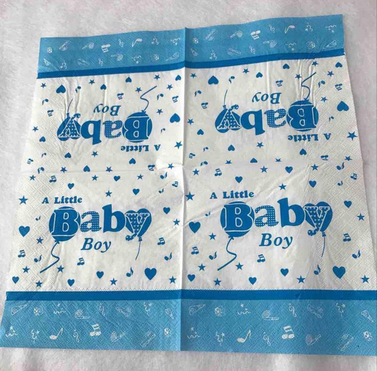 Gender Reveal 20pcs Disposable Serviettes Napkins Baby Shower Party Tableware - Various Options