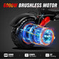 Pro-Sportz Electric Scooter for Adults, E-Scooter Up to 52MPH 6000W 60V Dual Motor 1440WH Battery, 50Miles Long Range 11" Tubeless Off-Road All Terrain Scooter Tires, Foldable Kick Electric Scooter with Seat