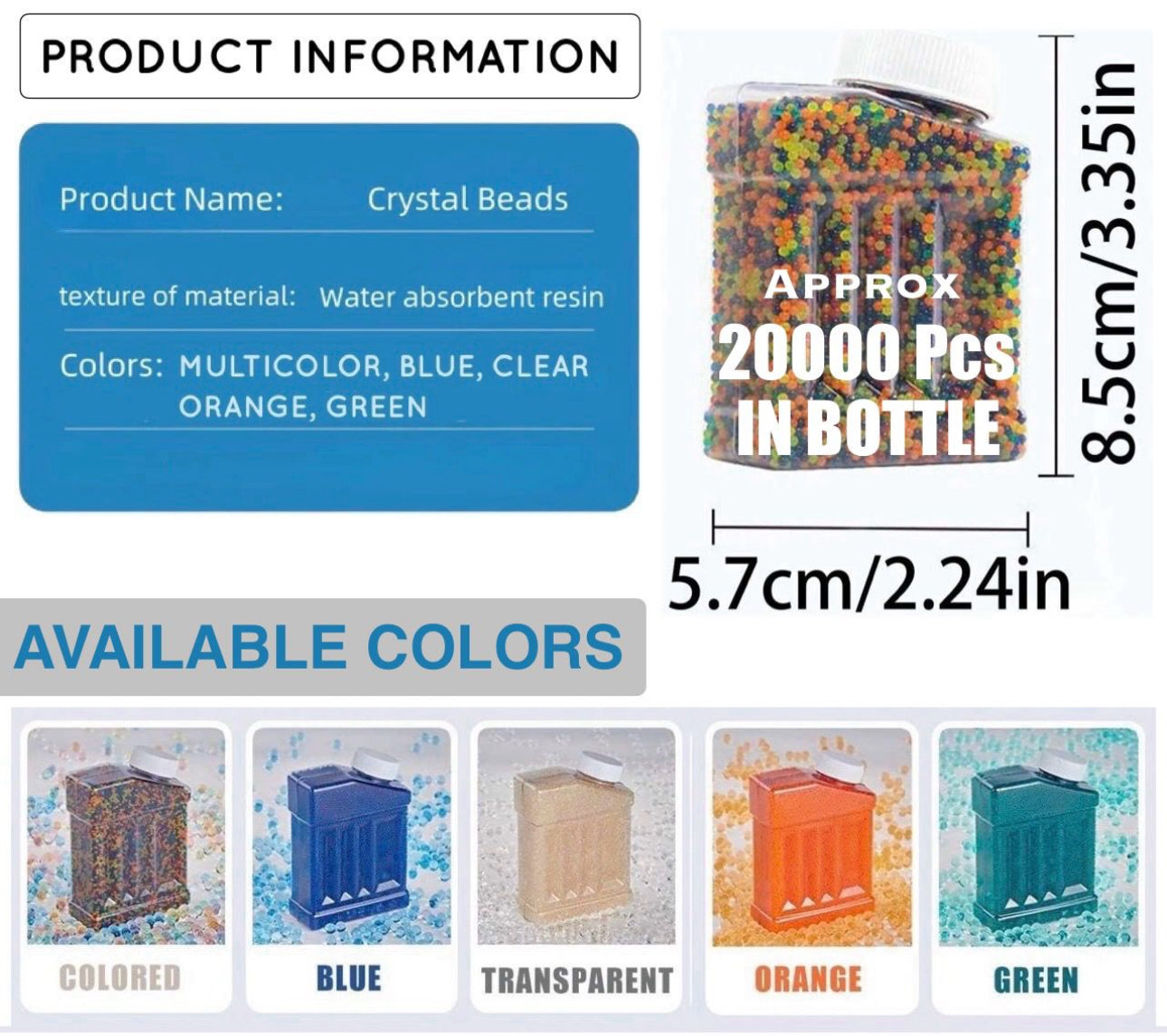 Premium Gel Water Beads For Blaster Guns