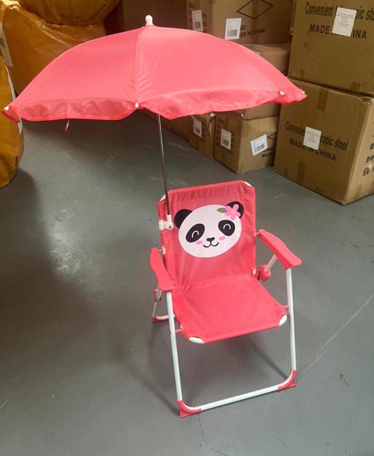 MBaby Kids Folding Animal Chair – Lightweight, Portable & Adorable With Umbrella- Various Colours