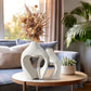 MHome White Heart Vases set of 2 Nordic Modern Style Decorative Vase
