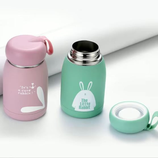 MHome Rabbit Themed Glass Bottles With Plastic Lamination 360ml-Various Colours