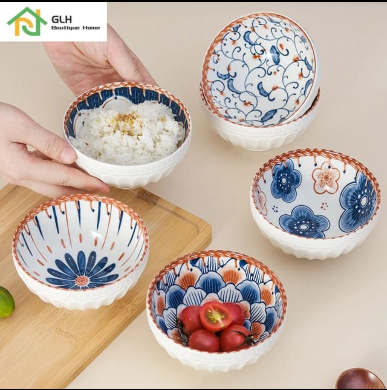 Japanese Rice Bowl Set 4pc