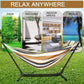 MHome 2-Person Hammock With Stand Brazilian-Style Outdoor Indoor
