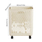 MHome Foldable Laundry Basket with Wheels & Handles, Collapsible Plastic Storage Bin For Clothes Toys,Space-Saving Organizer, Durable Ventilated Waterproof Laundry Cart