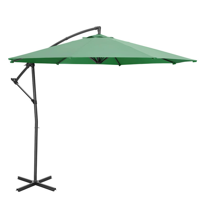 Patio Umbrellas Outdoor Market Umbrellas with Cross Base, Easy Tilt Adjustment(Green)