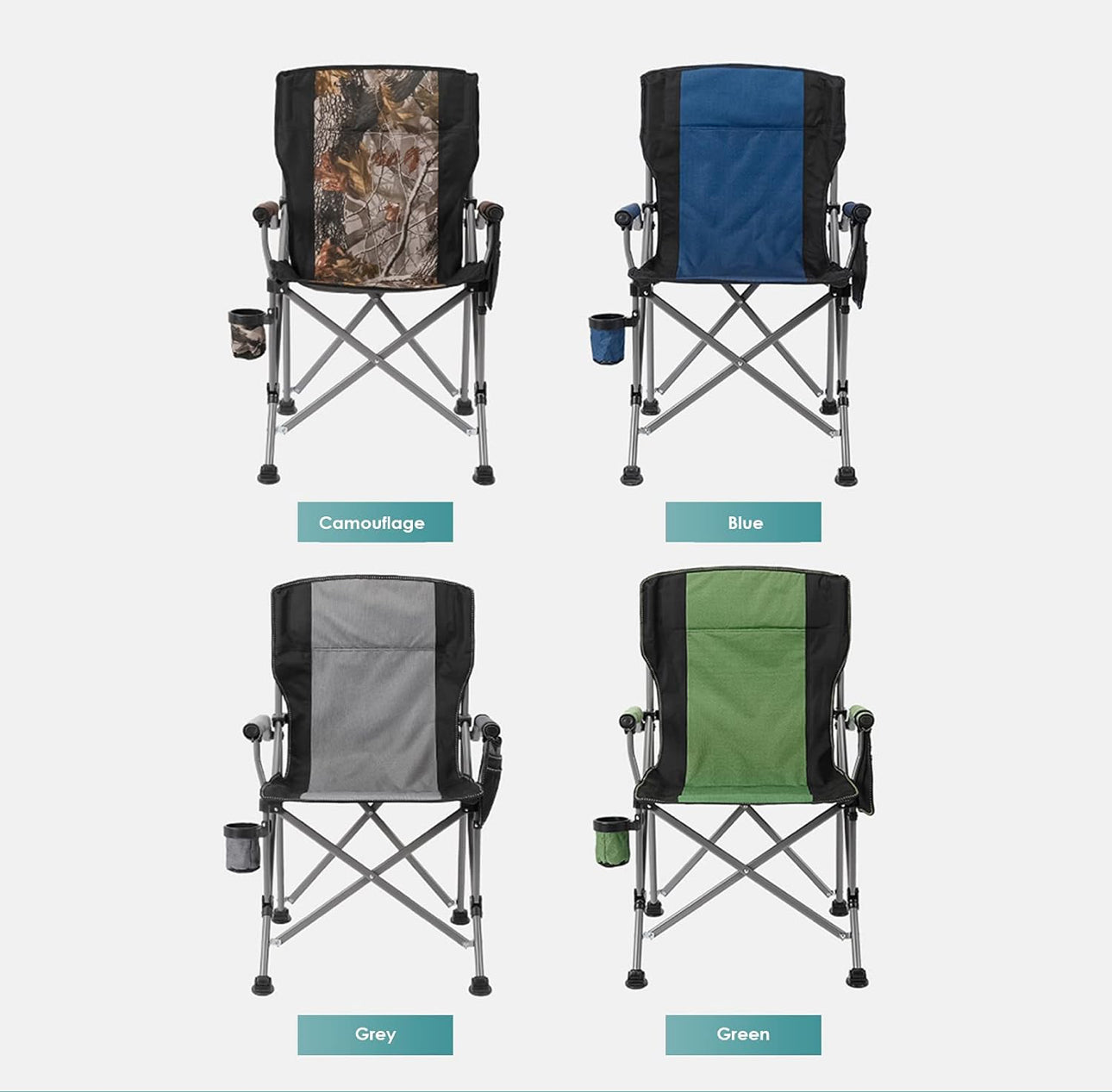 Foldable Folding Chair with Pocket Carrying Storage Bag Cup Holder Packable Portable for Camping Fishing Outdoor Indoor Use