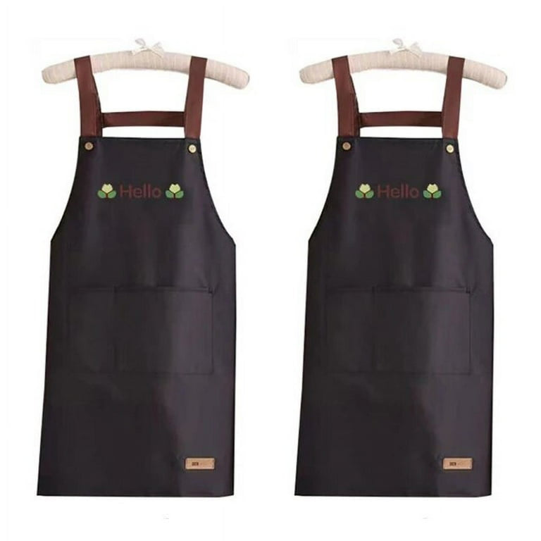 Kitchen Apron Sleeveless Waterproof Hand-wiping Cooking Baking Home Chef Aprons With Pockets Waiter Pinafore Logo Design Custom