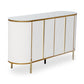 MFurn White & Gold Console Table – Modern Luxury Storage Cabinet