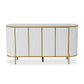 MFurn White & Gold Console Table – Modern Luxury Storage Cabinet